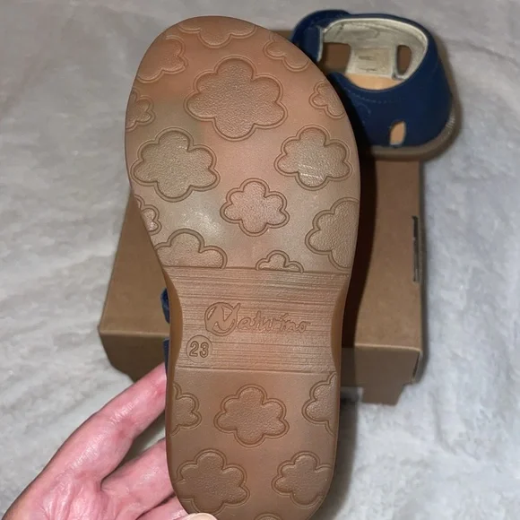 NWT NATURINO QUARZO Leather sandals with strap in Blue - Picture 15 of 15